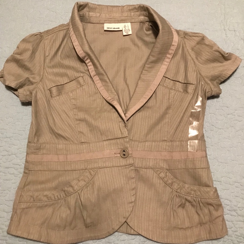 DKNY Brand Patchwork Paradise Vest L
